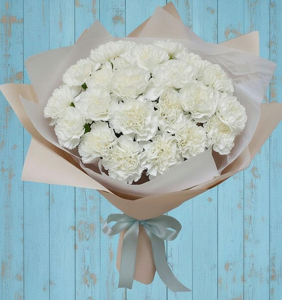 Букет цветов из: Гвоздики в Поречье Рузского района