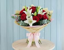 Букет цветов из:  Лилии и Розы #REPLACE_PRED# Поречье Рузского района
