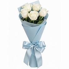 Букет 5 Белых роз Проуд в Поречье Рузского района