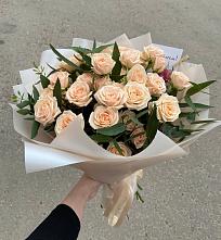 Букет Кремовые розы Латте в Поречье Рузского района