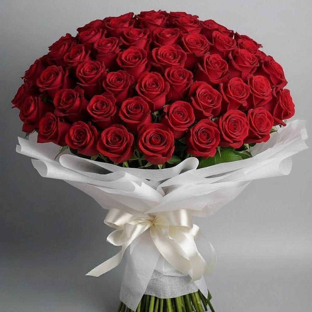 Букет 101 Красная роза Блэк Мэджик в Поречье Рузского района