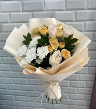 Букет цветов из:  Розы и Хризантемы в Поречье Рузского района