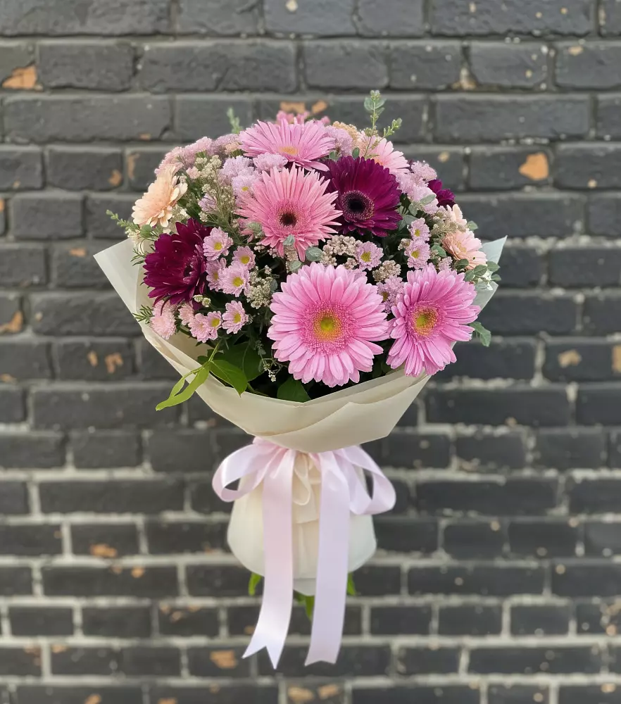 Букет цветов из: Герберы и Хризантемы в Поречье Рузского района