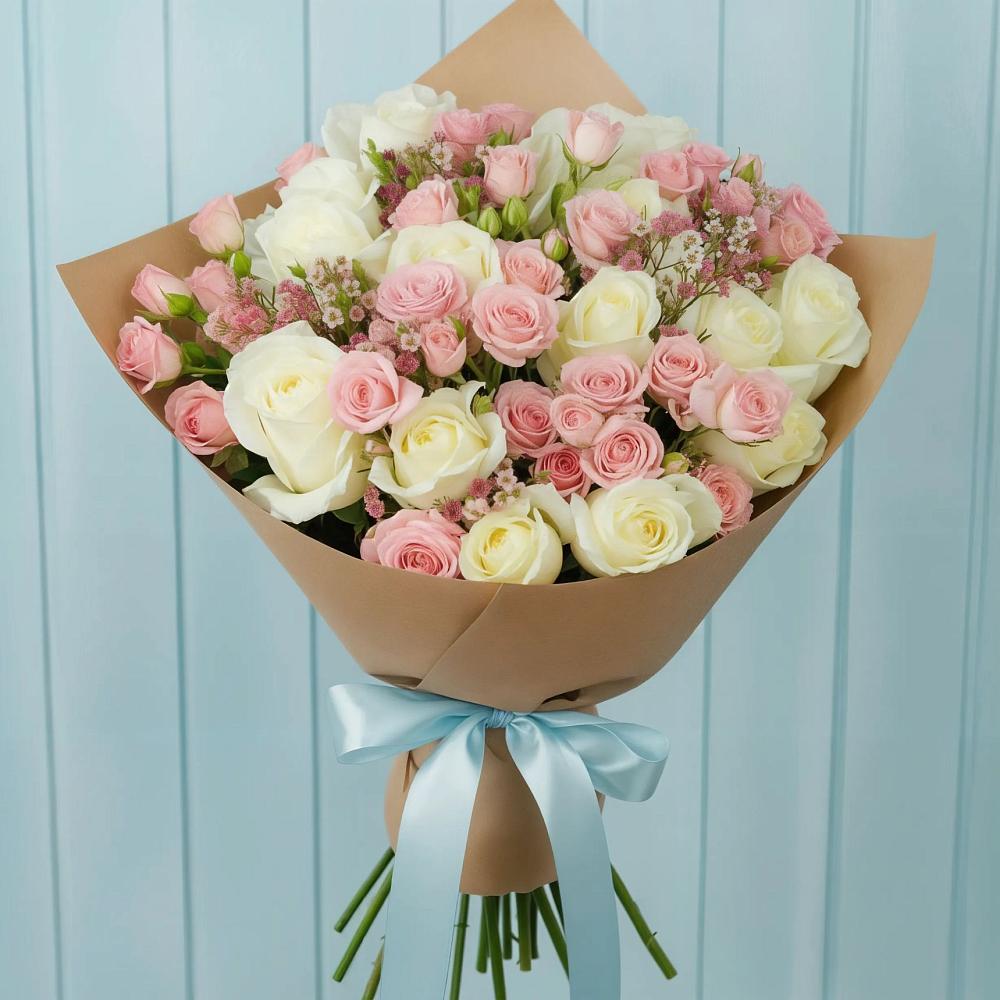 Букет цветов из: Розы в Поречье Рузского района