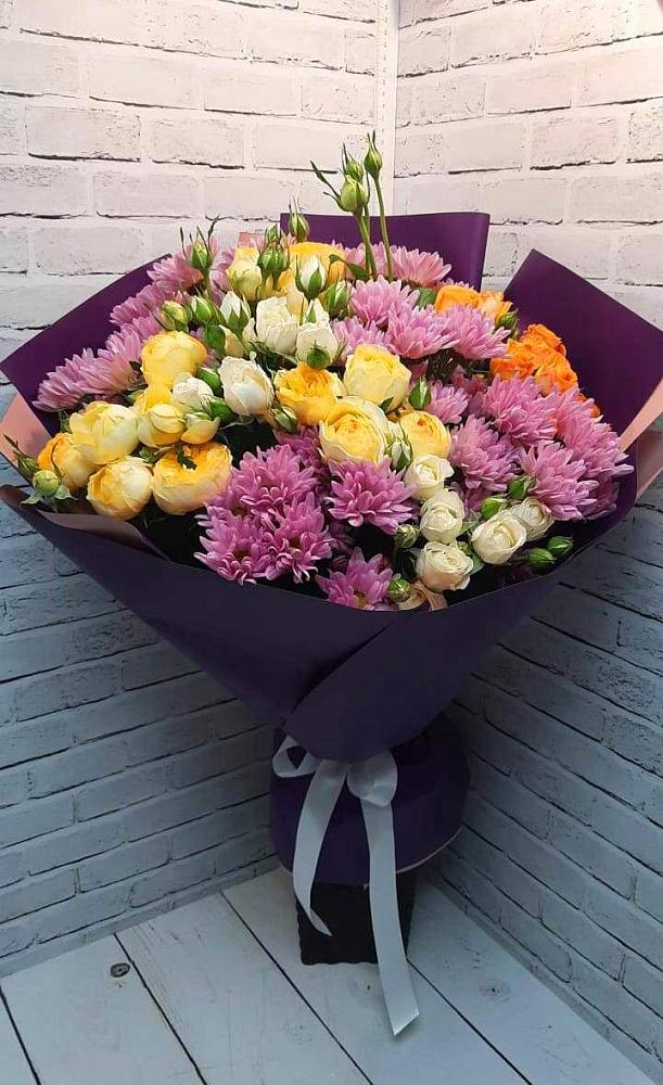 Букет цветов из: Хризантемы и Розы в Поречье Рузского района