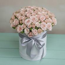 Цветочная композиция из Розы в шляпной коробке #REPLACE_PRED# Поречье Рузского района