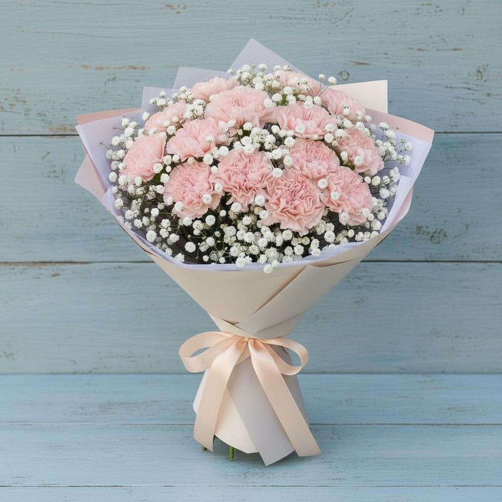 Букет цветов из: Гвоздики в Поречье Рузского района