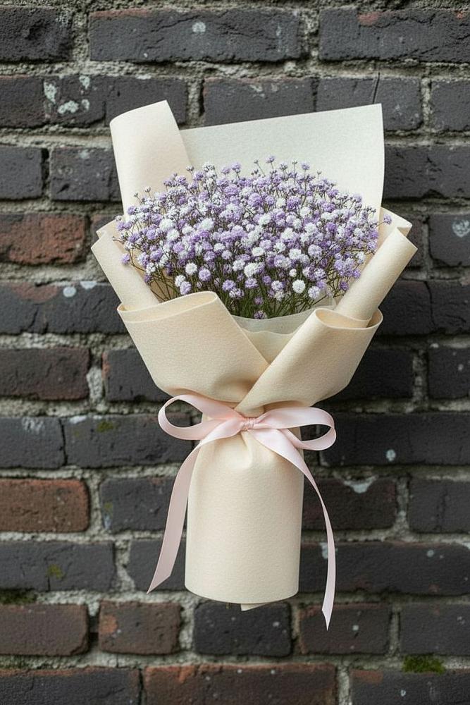 Букет цветов из: Гипсофила в Поречье Рузского района