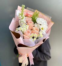 Букет цветов из:  Хризантемы и Розы в Поречье Рузского района