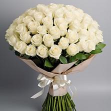 Букет 101 беля роза Белоснежка в Поречье Рузского района