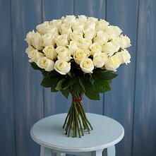 Букет 51 Белая роза Эдлесс Лав в Поречье Рузского района