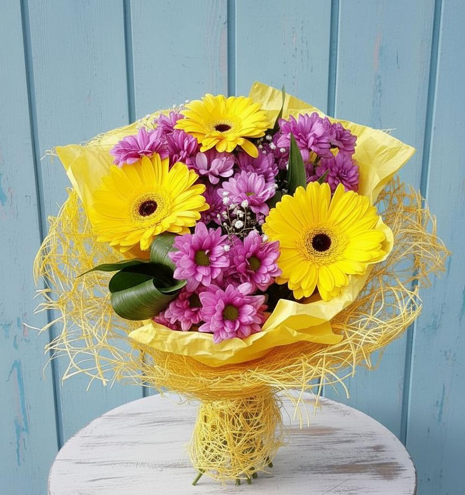 Букет цветов из: Хризантемы и Герберы в Поречье Рузского района