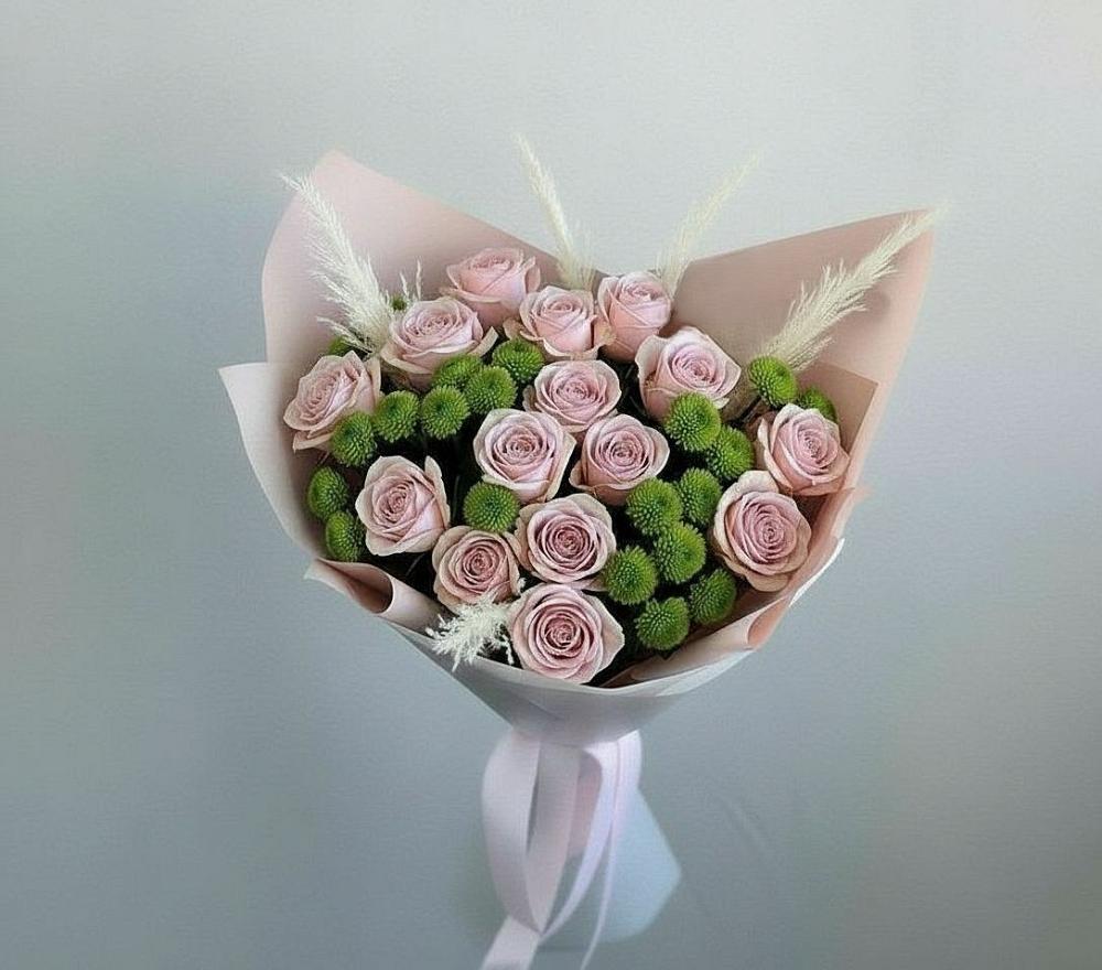 Букет цветов из: Розы и Хризантемы в Поречье Рузского района