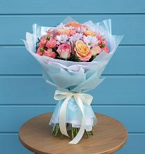 Букет цветов из:  Хризантемы и Розы в Поречье Рузского района