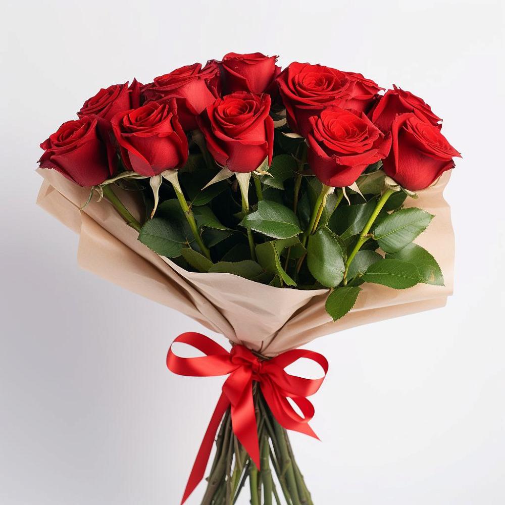 Букет 11 Красных роз Эдлесс Лав в Поречье Рузского района
