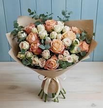 Букет цветов из:  Альстромерии и Розы #REPLACE_PRED# Поречье Рузского района