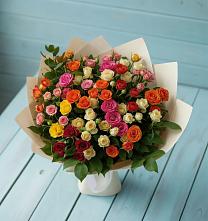 Букет Микс из разноцветных кустовых роз #REPLACE_PRED# Поречье Рузского района